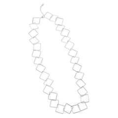 Open Square Link Chain Necklace