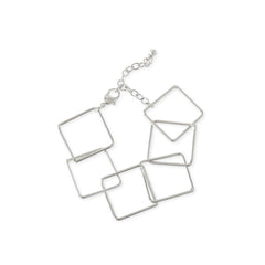 Open Square Link Chain Bracelet