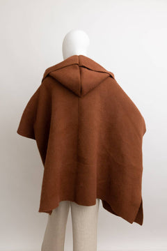 Cozy Plush Solid Color Hooded Ruana