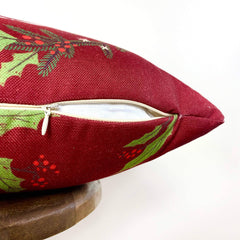 Happy Holiday Wreath Throw Pillow