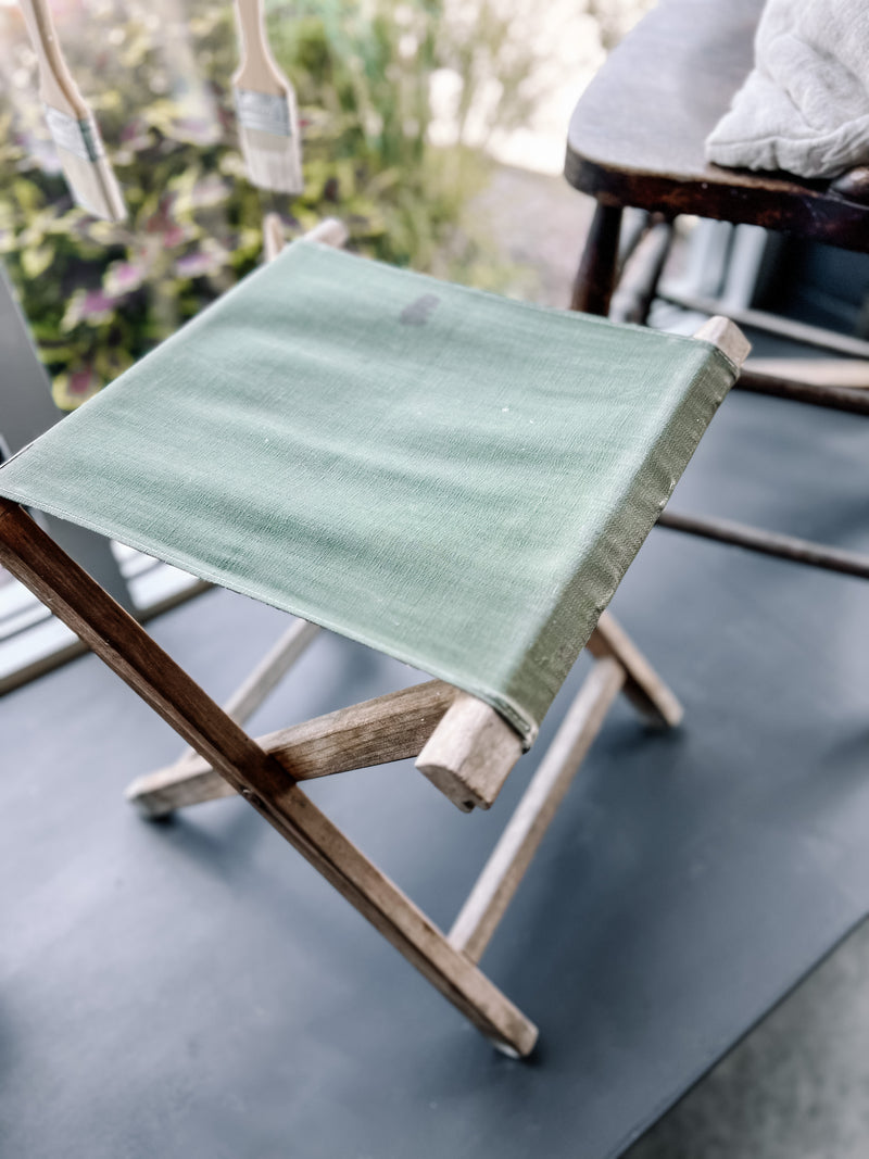 Vintage Army Canvas Stool
