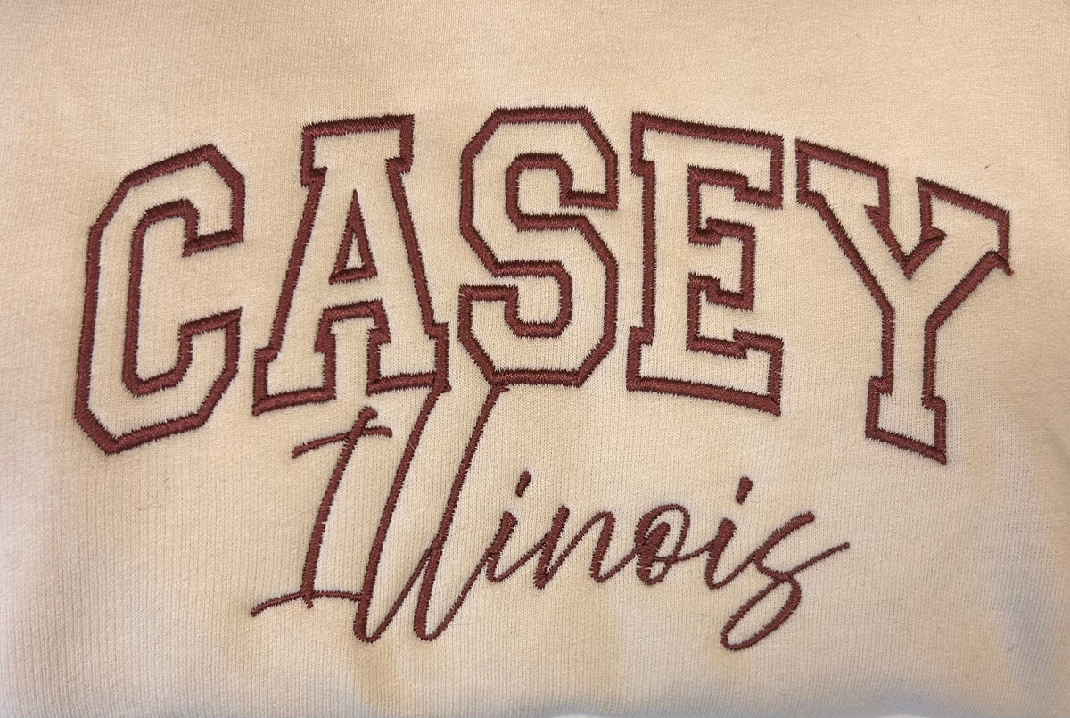 Casey Illinois Embroidered Crewneck