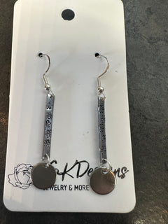 Stamped Silver Earrings