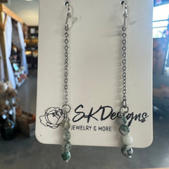 Beaded Silver Earring Sets