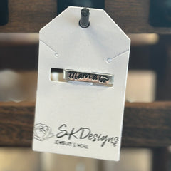 Stamped Silver Watchband Cuffs