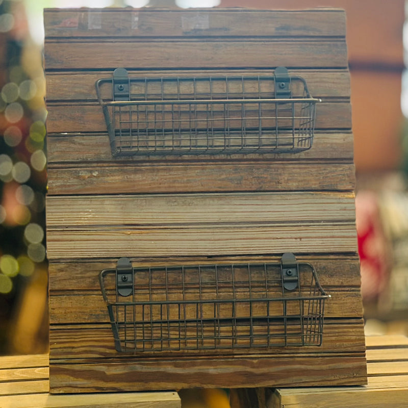 Beadboard Double Basket
