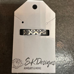 Stamped Silver Watchband Cuffs