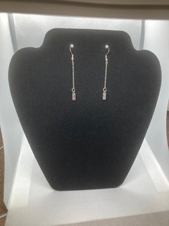 Stamped Silver Earrings