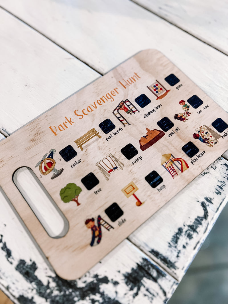 Park Scavenger Hunt Board