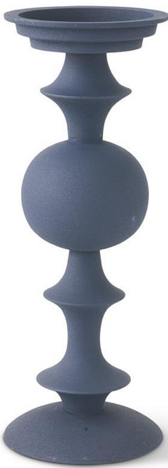 Navy Blue Matte Metal Candleholders