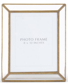 Clear Glass Panes & Gold Metal Photo Frames