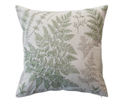 20" Square Cotton & Linen Printed Pillow, 2 Styles