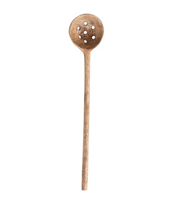 mango wood olive spoon, natural