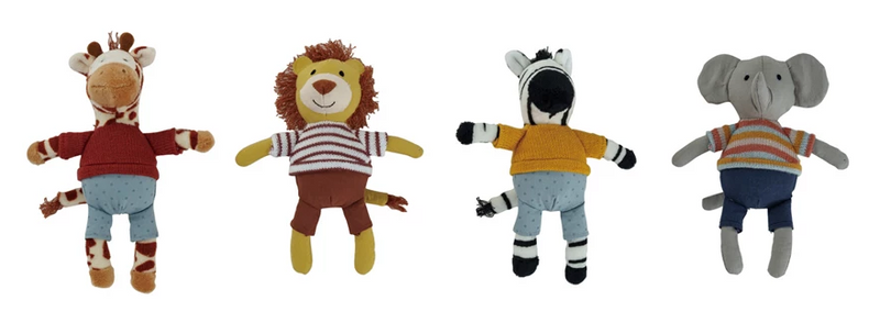 plush animal in clothes