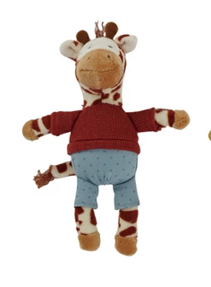 plush animal in clothes