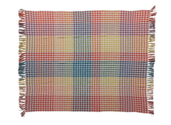 Woven Cotton Throw with Fringe