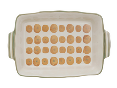 3 Quart Hand-Painted Stoneware Baking Dish