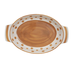 1-3/4 Quart Hand-Painted Stoneware Baking Dish