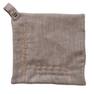 Hand-Embroidered Cotton Double Cloth Pot Holder with Kantha Stitch