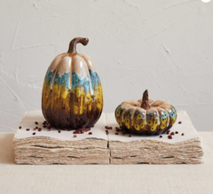 Stoneware Pumpkin, Reactive Glaze