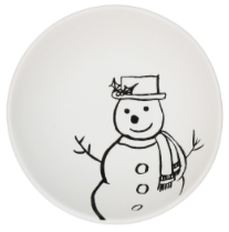 Stoneware Bowl with Snowman