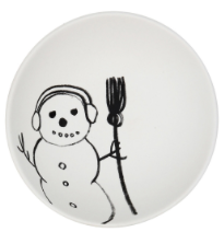 Stoneware Bowl with Snowman