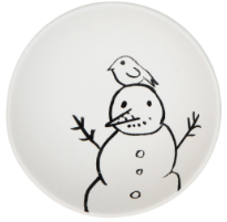 Stoneware Bowl with Snowman
