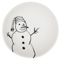Stoneware Bowl with Snowman