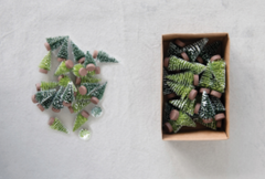 Flocked Mini Bottle Brush Tree