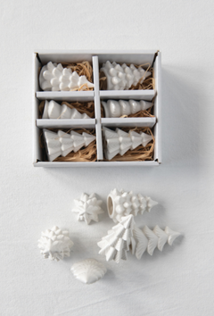 Stoneware Trees, Boxed Set of 6