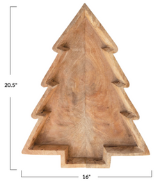 Mango Wood Tree Shaped Tray