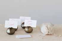 Metal Bell Place Card Holders