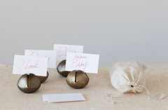 Metal Bell Place Card Holders
