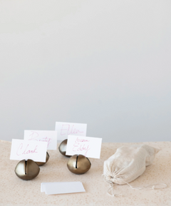 Metal Bell Place Card Holders