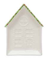 Embossed Stoneware House Plate