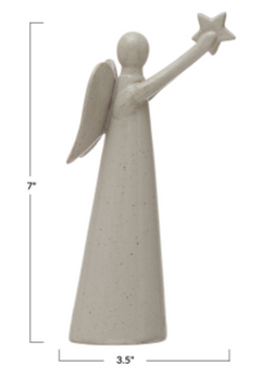 Stoneware Angel with Star