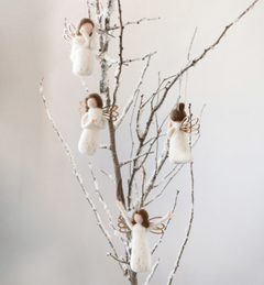 Wool Felt Angel Ornament, 4 Styles
