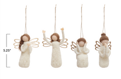 Wool Felt Angel Ornament, 4 Styles