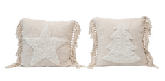 20" Blend Punch Hook Pillow with Tassels