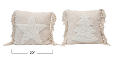 20" Blend Punch Hook Pillow with Tassels