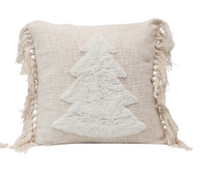 20" Blend Punch Hook Pillow with Tassels
