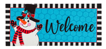 Patterned Snowman Sassafras Switch Mat