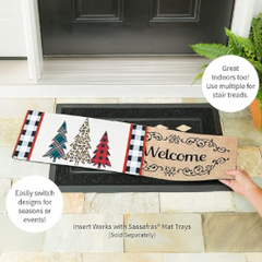 Evergreen Sassafras Mixed Print Christmas Trees Interchangeable Entrance
