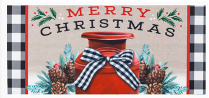 Merry Christmas Milk Can Evergreen Switch Mat