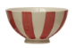 Round Hand-Painted Stoneware Latte Bowl