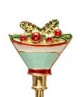 Zinc Alloy Cocktail Spoon with Enameled Beverage Icon Handle