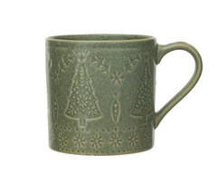 Debossed Stoneware Mug
