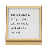 Metal & Glass Frame w/ Easel & Saying