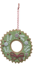 Clay Dough Holiday Cookie Ornament, 12 Styles
