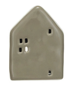 Stoneware House Tealight Holder, 2 Styles